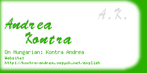 andrea kontra business card